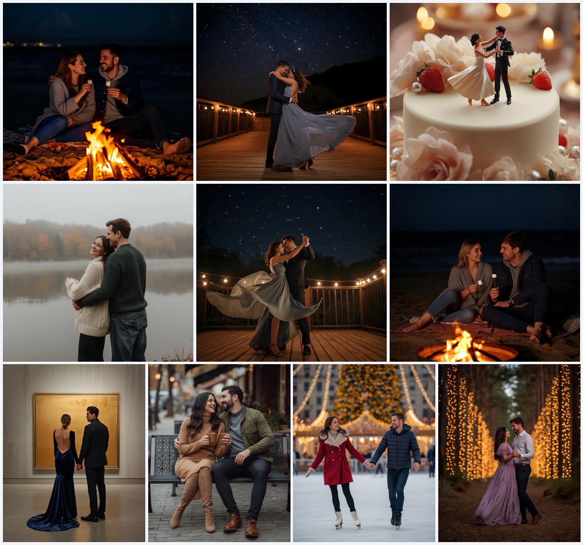 Best 10 Cinematic Couple AI Prompts for Dramatic Rooftop Confessions with City Lights