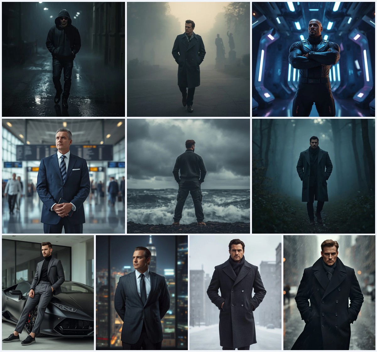 New 10 Instagram Model AI Prompts for Men’s Professional and Posed Fashion Shots